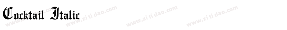 Cocktail Italic字体转换